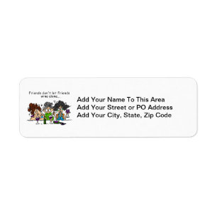 Friends Don't Let Friends Wine Alone Return Address Label