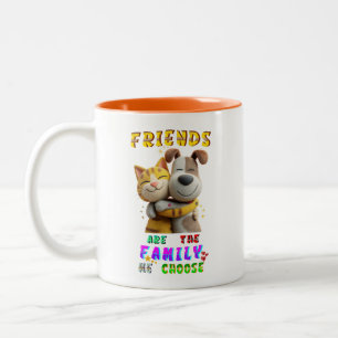 Friends Drinkware Are The Family We Choose Two-Tone Coffee Mug