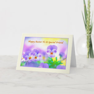 Friend's Easter card with Pansies