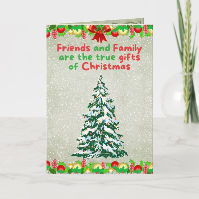 Friends & Family Christmas Tree Card (Front)