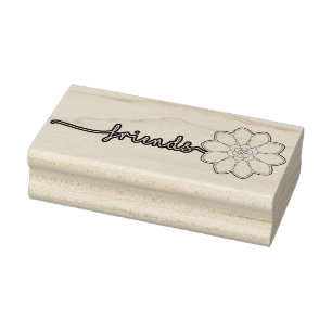 Friends floral stamp