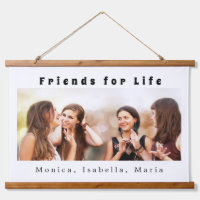 Friends for life photo names black white