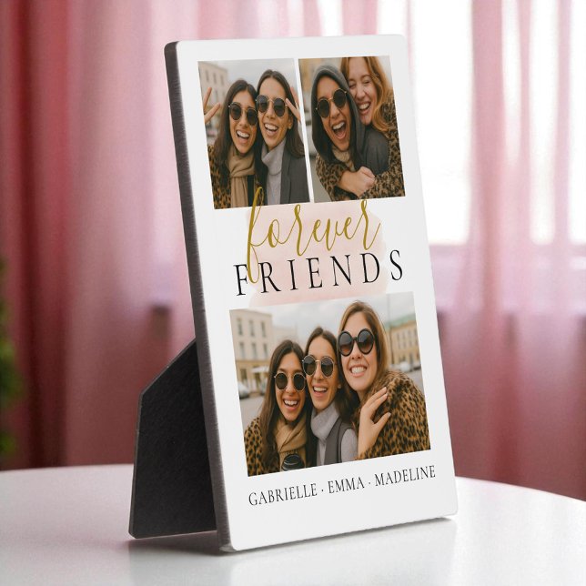 Friends Forever 3 Photo Collage Keepsake Plaque (Creator Uploaded)