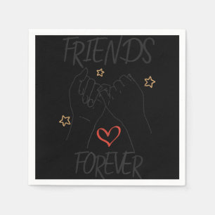 Friends forever best friend love friendship trust  napkin