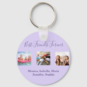 Friends forever BFF photo names violet Key Ring