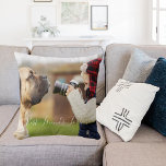 Friends forever boy dog child photo cushion<br><div class="desc">Personalise and add your own photo of your family pet.  Landscape sized.  With text overlay: Best friends forever.  White text.</div>