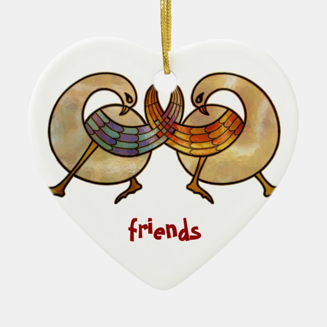 friends forever ceramic ornament (Front)