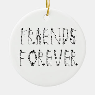 Friends Forever Ceramic Ornament