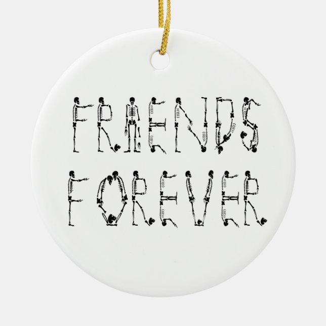 Friends Forever Ceramic Ornament (Front)