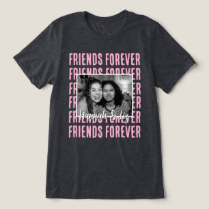 Friends Forever Custom Photo Names Tri-Blend Shirt