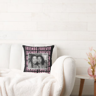 Friends Forever Custom Photo With Names Cushion