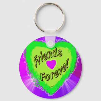 Friends forever Green Heart Key Ring