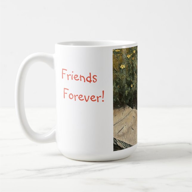 Friends Forever Happy Garden Coffee Mug (Left)