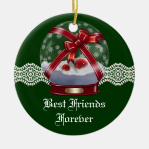 Friends Forever Heart Christmas Ornament
