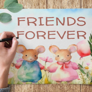 FRIENDS FOREVER MOUSE COUPLE VALENTINE'S CARD