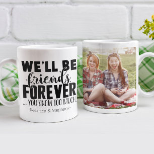 Friends Forever Personalised Photo Coffee Mug