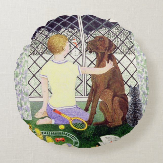 Friends Forever Round Cushion (Front)