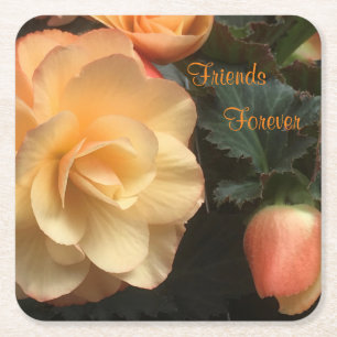 Friends Forever Square Paper Coaster