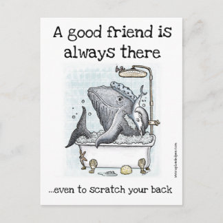 Friends Forever with a funny whale card
