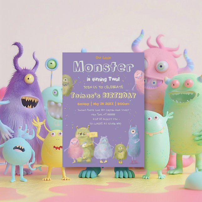 Friends Funny Monsters birthday Invitation (Creator Uploaded)