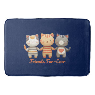 Friends Fur-Ever Cute Cats Bath Mat
