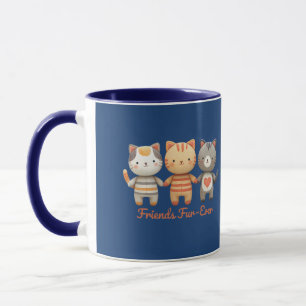 Friends Fur-Ever Cute Cats Two-Tone Coffee Mug