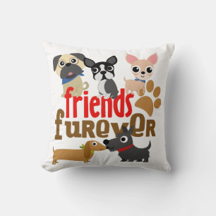 Friends Furever Dogs Puppies Cushion