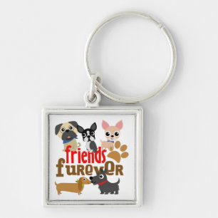 Friends Furever Dogs Puppies Key Ring
