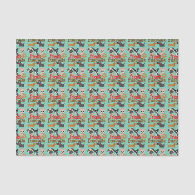 Friends Furever Dogs Puppies Tissue Paper (Front)