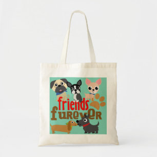 Friends Furever Dogs Puppies Tote Bag