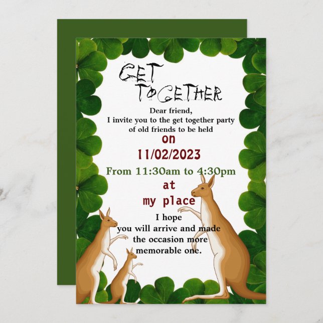 Friends gather  invitation (Front/Back)