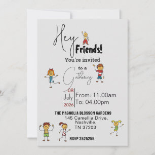 Friends gather invitation