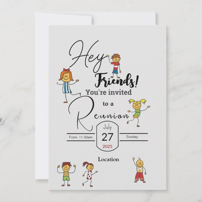 Friends gather  invitation (Front)