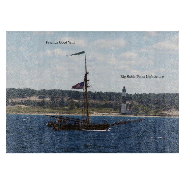 Friends Good Will & Big Sable Lt cutting board (Front)