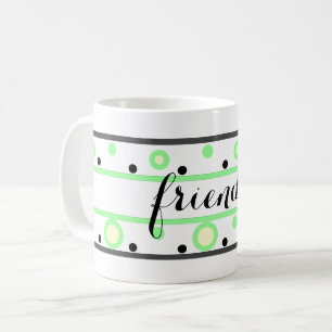 Friends Green Cream Polka Dots Coffee Mug