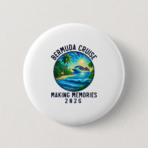 Friends Group Bermuda Cruise 2026 Matching Family 6 Cm Round Badge