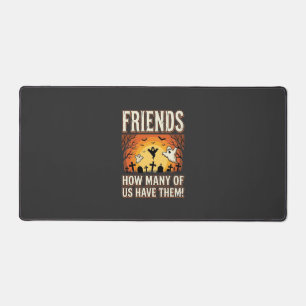 Friends Halloween Ghost Graveyard Design_1 Desk Mat