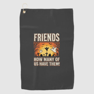 Friends Halloween Ghost Graveyard Design_1 Golf Towel