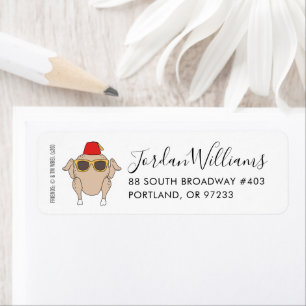 FRIENDS™   Happy Turkey Day Return Address Label