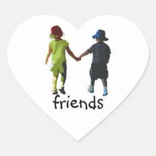 friends heart sticker