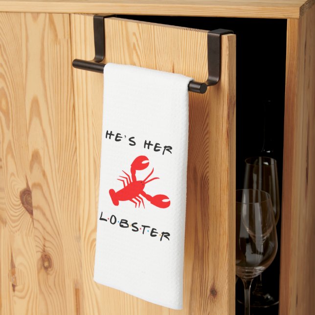 Friends He's Her Lobster Tea Towel (Thirds Fold)