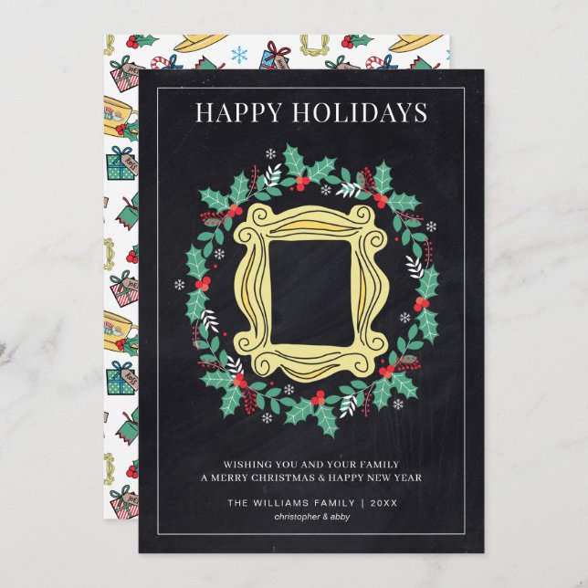 FRIENDS™ Holiday Christmas Chalkboard Card (Front/Back)