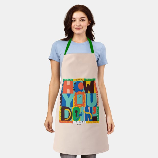 FRIENDS™ | How You Doin' - Vibrant Graphic Apron (Worn)