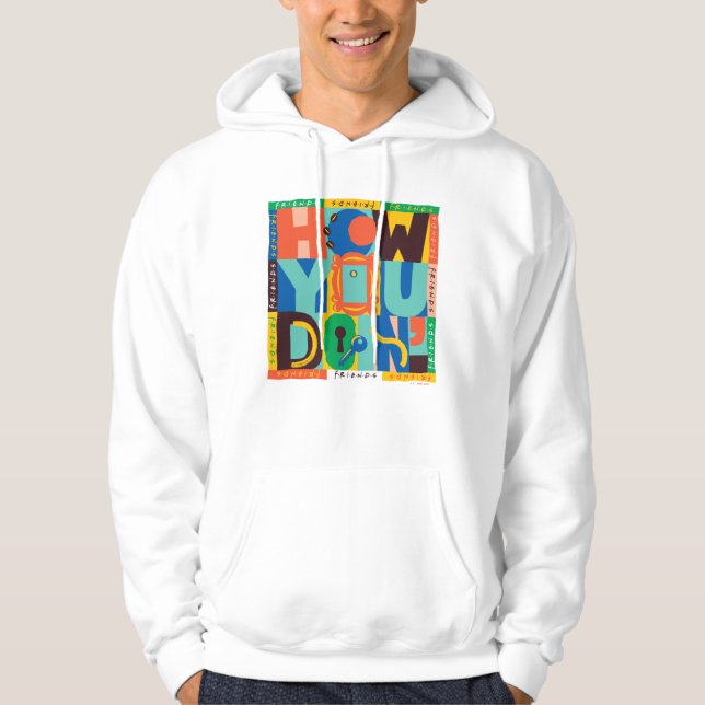FRIENDS™ | How You Doin' - Vibrant Graphic Hoodie (Front)