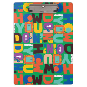 FRIENDS™   How You Doin' Vibrant Pattern Clipboard