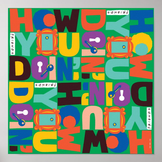 FRIENDS™ | How You Doin' Vibrant Pattern Poster (Front)