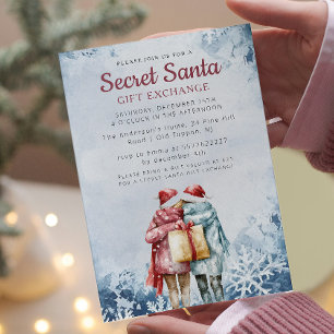 Friends I Gift Secret Santa Winter Christmas Party Invitation