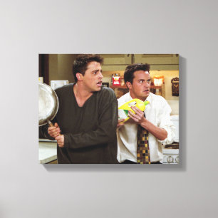 FRIENDS™ Joey & Chandler Scared Canvas Print