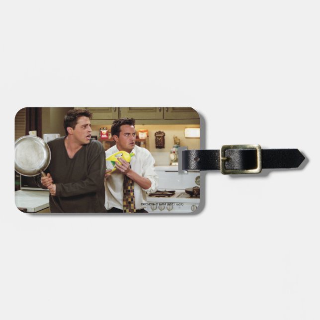 FRIENDS™ | Joey & Chandler Scared Luggage Tag (Front Horizontal)