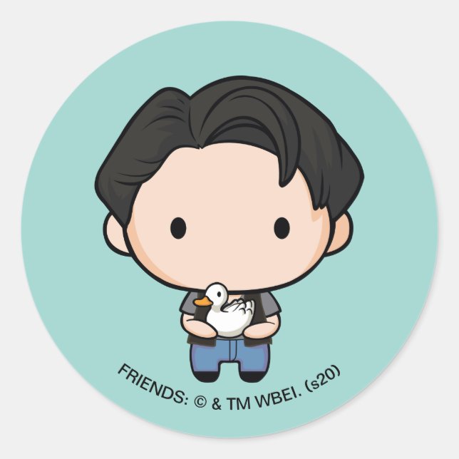 FRIENDS™ | Joey Chibi Classic Round Sticker (Front)